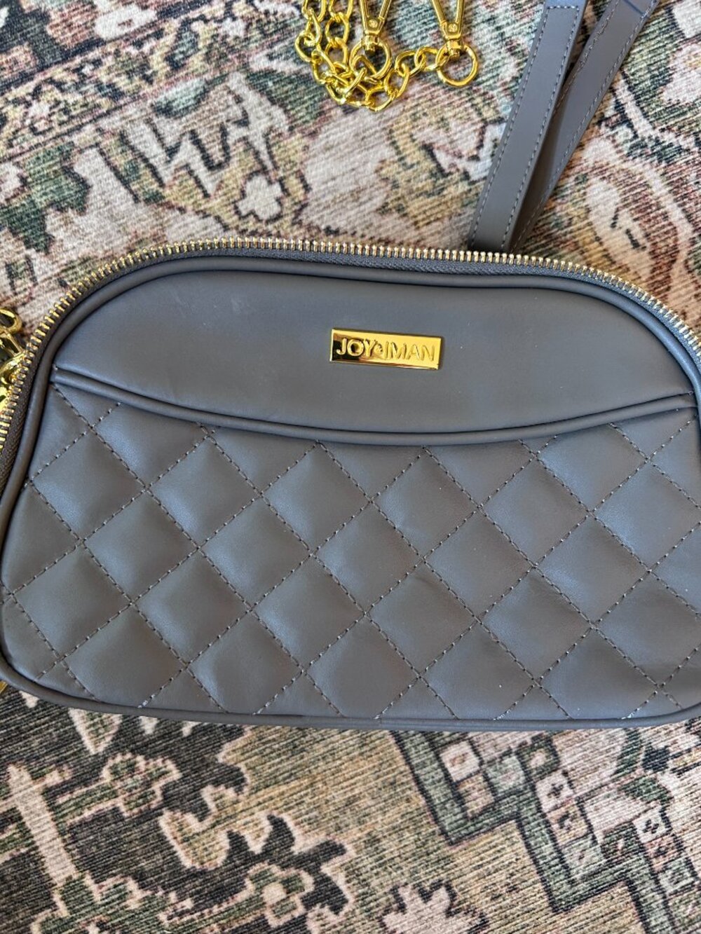 Joy Mangano & Iman Quilted Leather Crossbody Bag With Two Straps - Picture 2 of 5